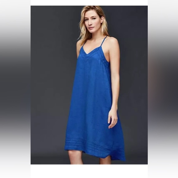 GAP Dresses & Skirts - Gap linen Spaghetti Strap midi Dress. Size 2 (small)